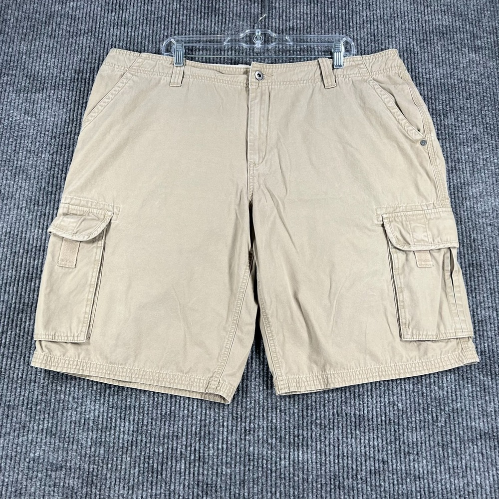 Harley Davidson Cargo Shorts Mens Size 40 Beige Casual Outdoor Comfort